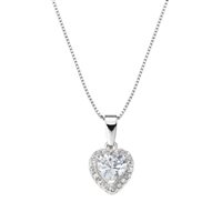 Collar Amen Mujer SOLITARIO in Plata Zircone CLTICBB - CLTICBB